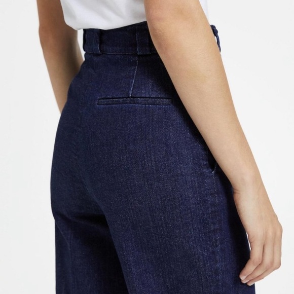 Theory Structured Denim Straight Cuff Pant - Picture 4 of 10